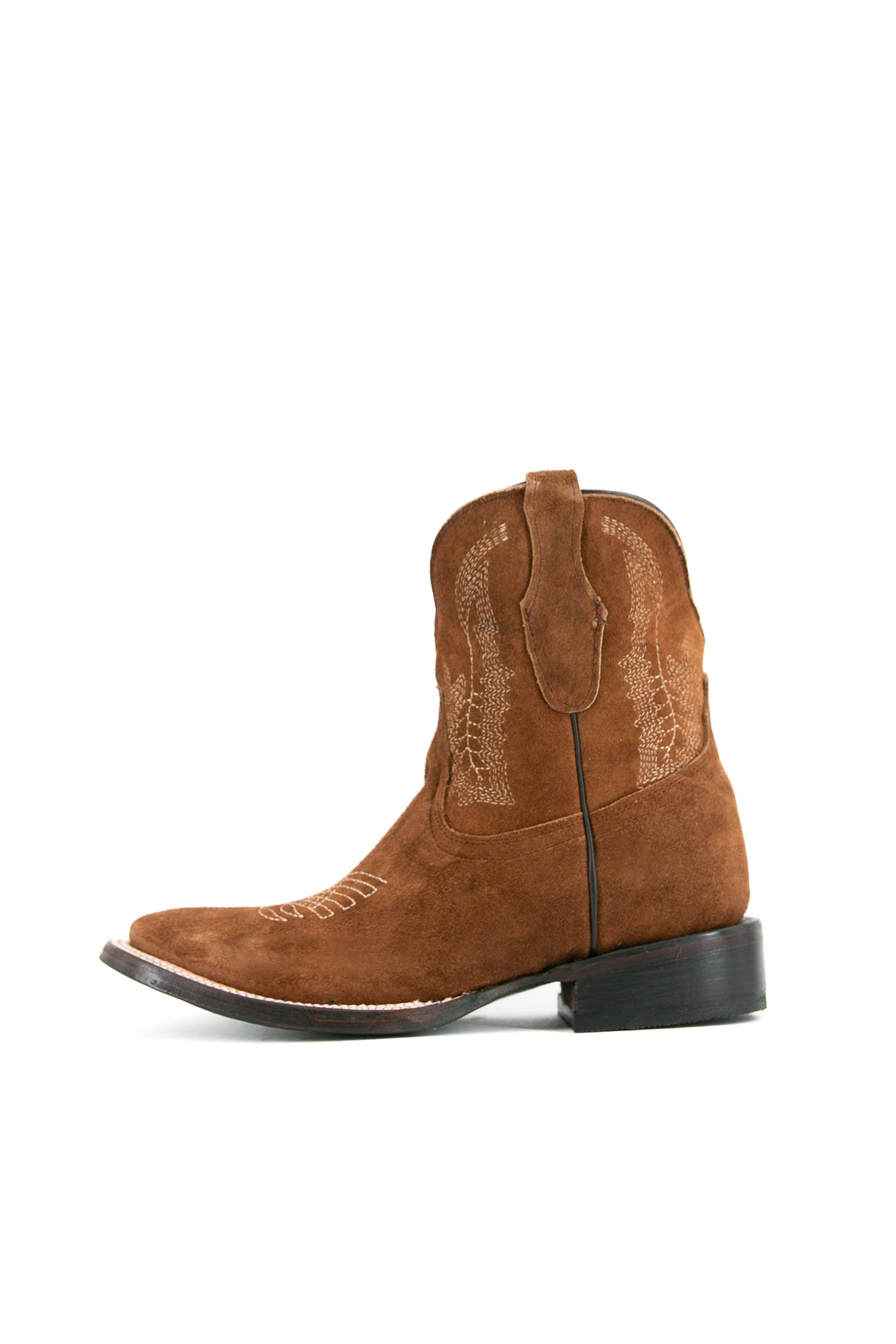 Josie Suede Square Toe Cowgirl Booties