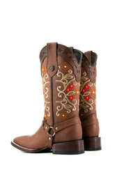 Chelsea Brown Square Toe Cowgirl Boot