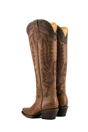 Arabella Lizard Tall Snip Toe Cowgirl Boot