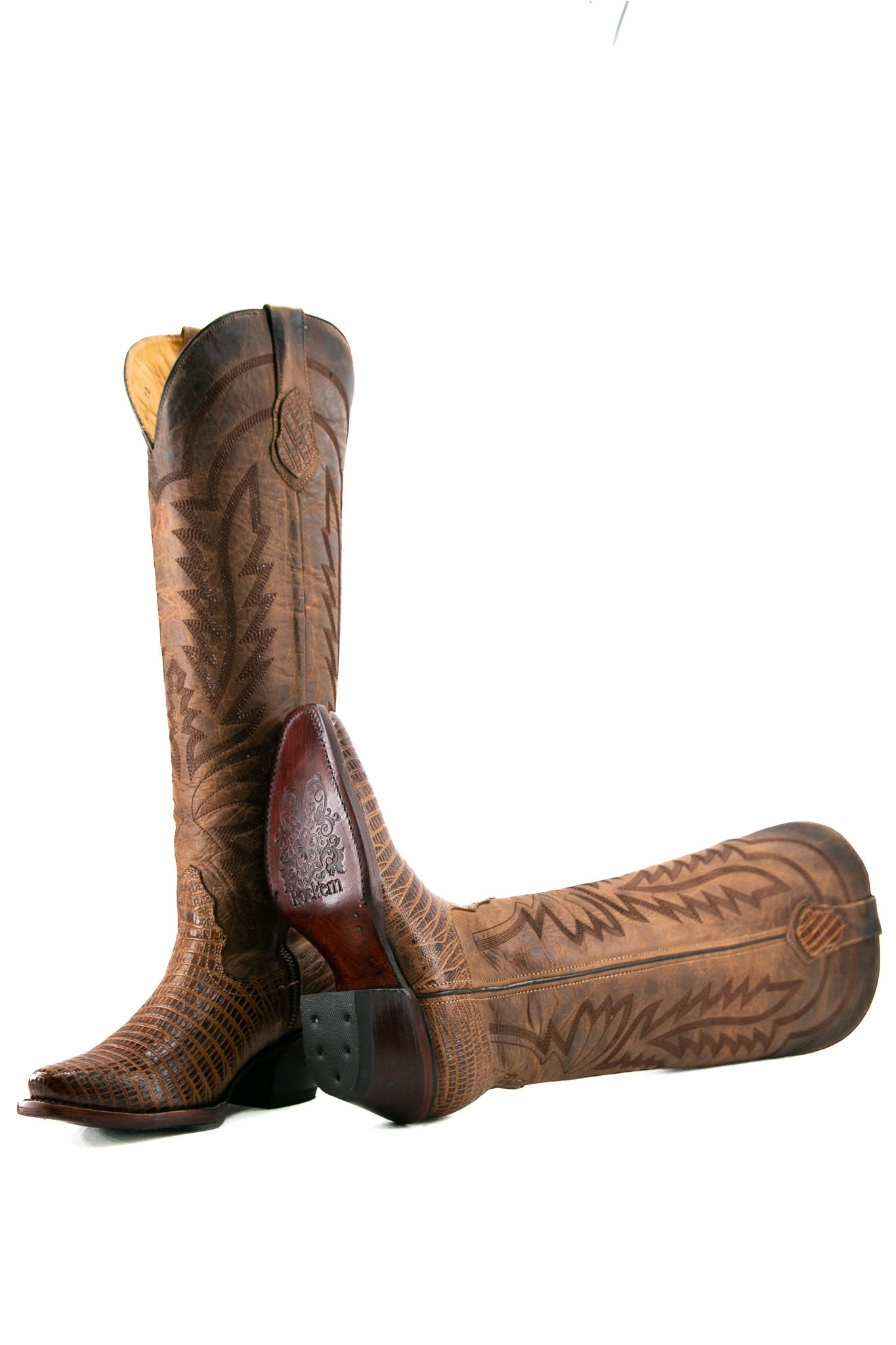 Arabella Lizard Tall Snip Toe Cowgirl Boot