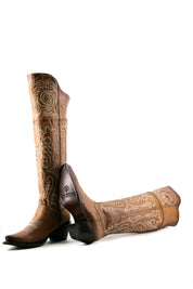 Amour Knee High Snip Toe Cowgirl Boot