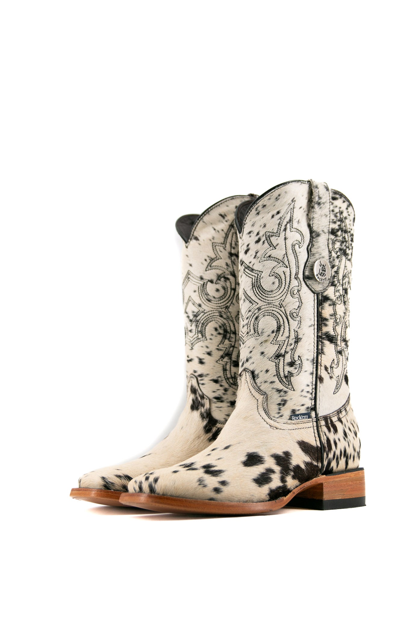 Katherine Square Toe Cowhide Cowgirl Boot Size 9 Box JW39