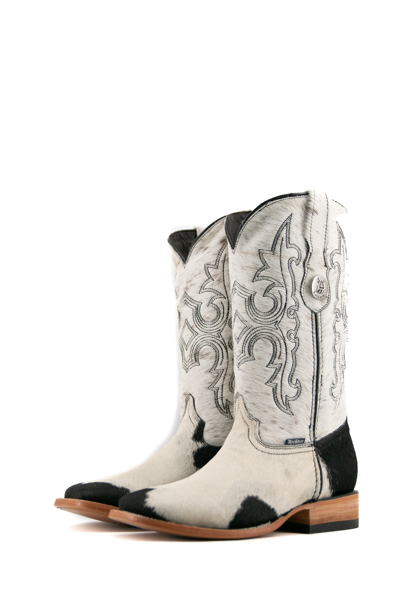 Katherine Square Toe Cowhide Cowgirl Boot Size 9 Box JW38