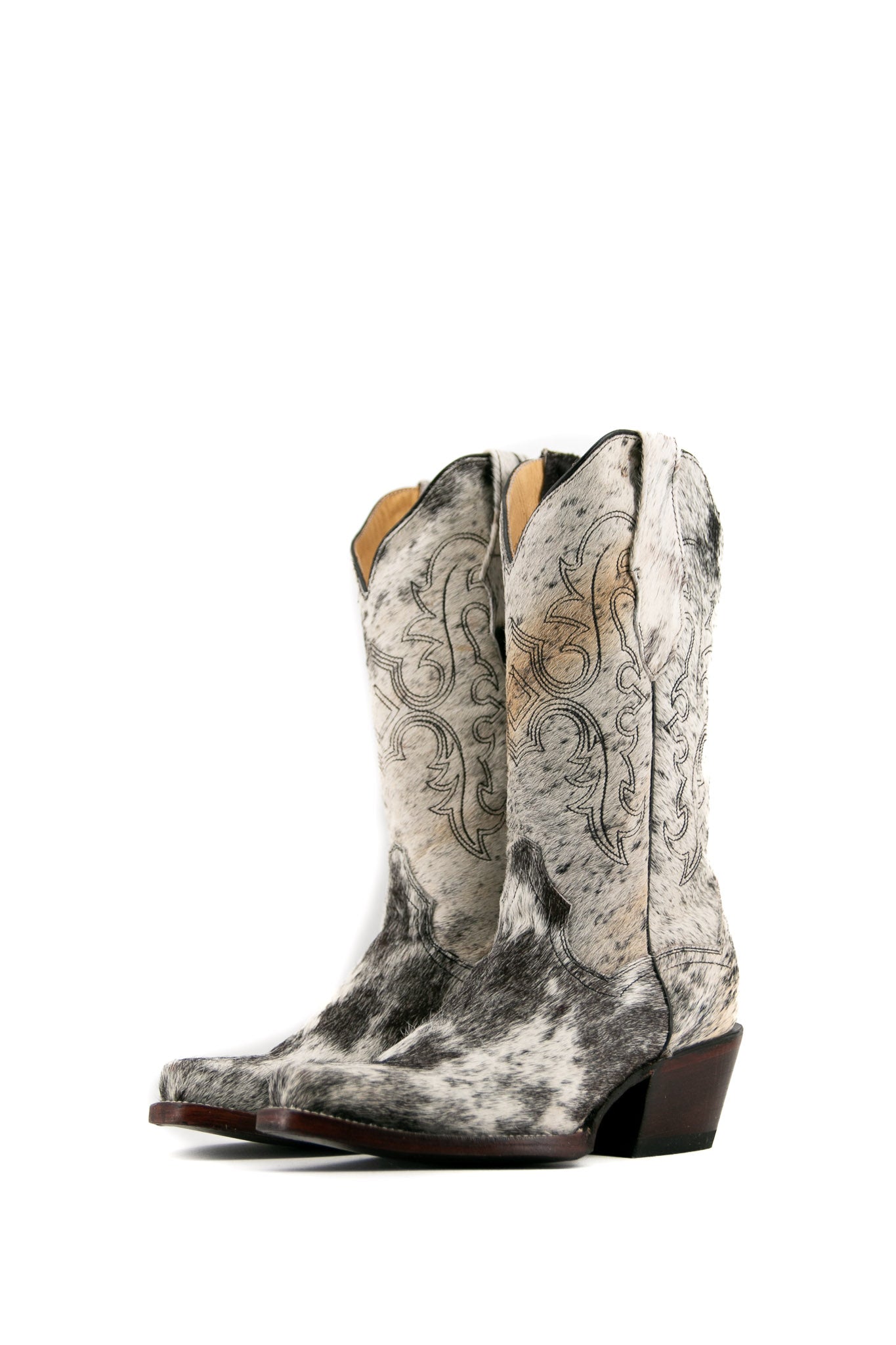 Katherine Snip Toe Cowhide Cowgirl Boot Size 7 Box JW21