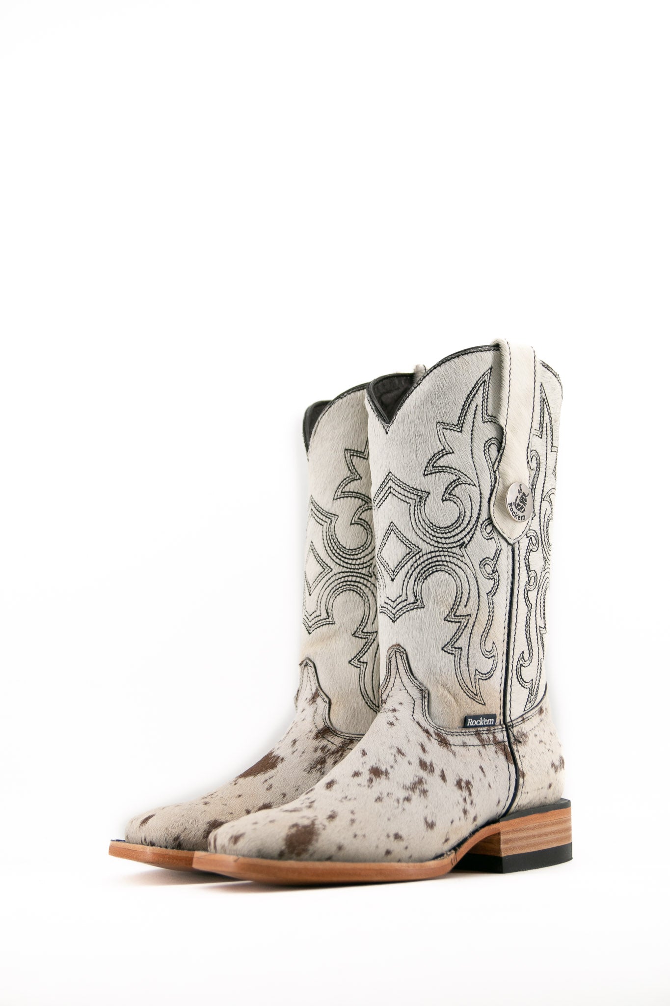 Katherine Square Toe Cowhide Cowgirl Boot Size 5 Box JW0