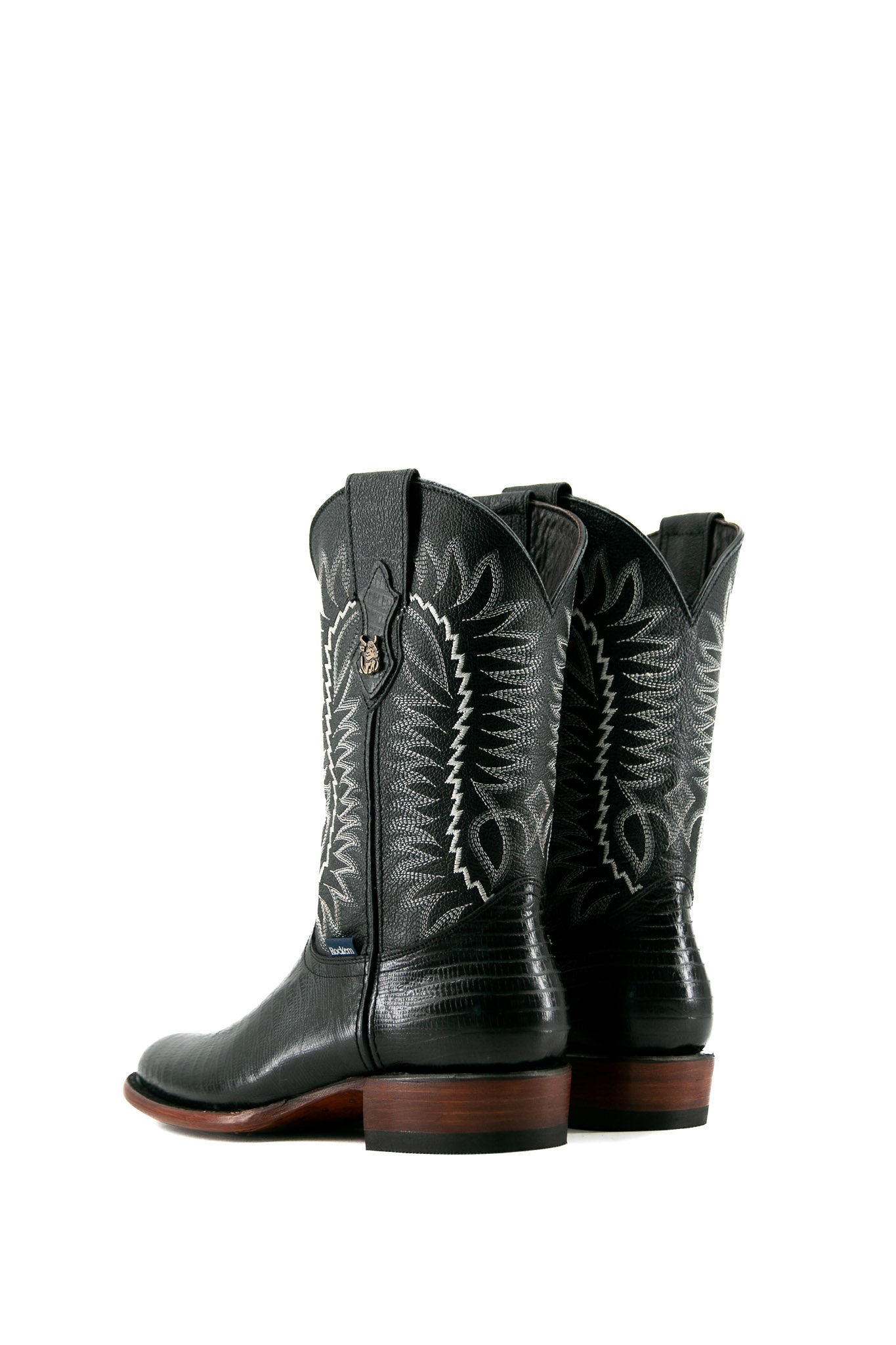 Lizard Round Toe Cowboy Boot