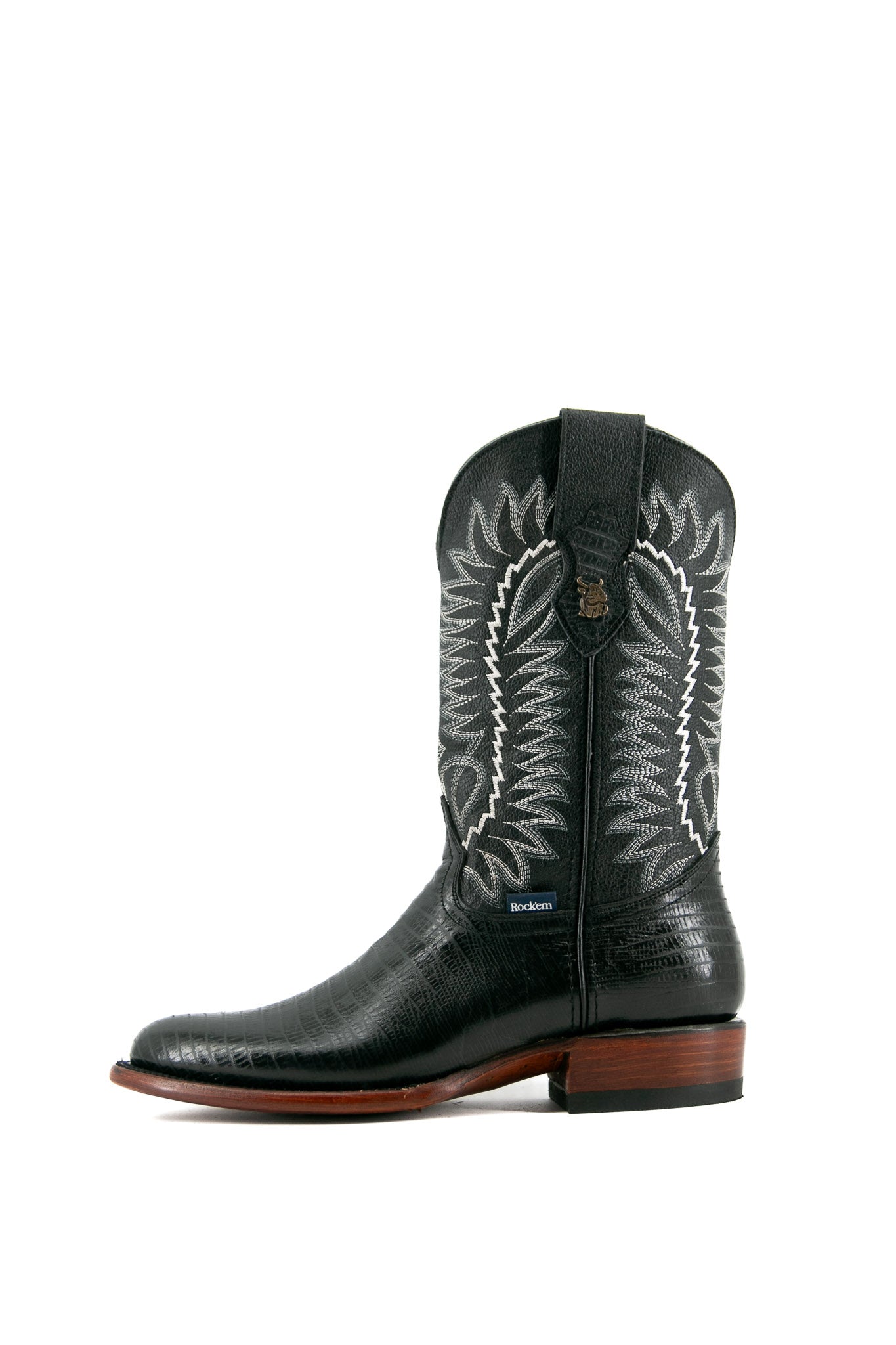 Lizard Round Toe Cowboy Boot