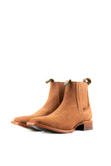 Bessero Leather Nobuck Square Toe Men's Ankle Boot
