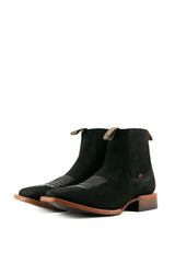 Bessero Leather Nobuck Square Toe Men's Ankle Boot