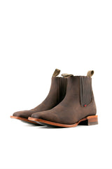 Bessero Leather Rhino Square Toe Men's Ankle Boot