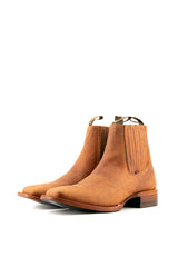 Bessero Leather Rhino Square Toe Men's Ankle Boot