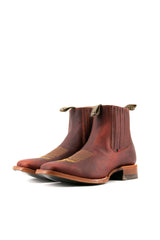 Bessero Leather Rhino Square Toe Men's Ankle Boot