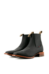 Bessero Leather Rhino Square Toe Men's Ankle Boot