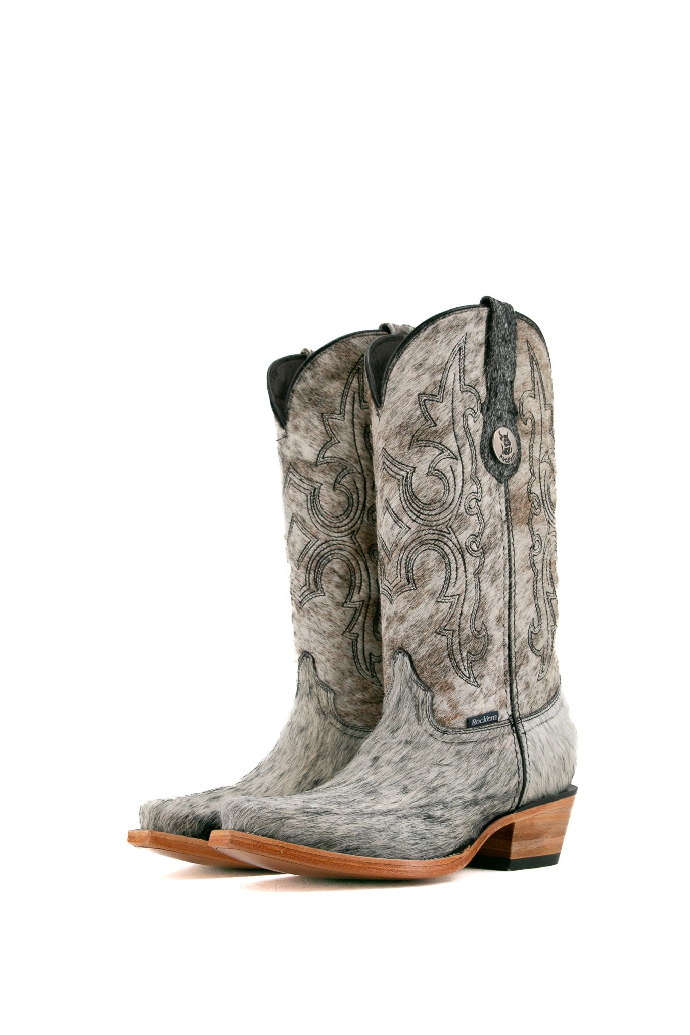 Katherine Cowhide Snip Toe Cowgirl Boot Size 8 Box RF33 FINAL SALE