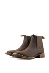 Bessero Rubber Rhino Men Square Toe Ankle Boot