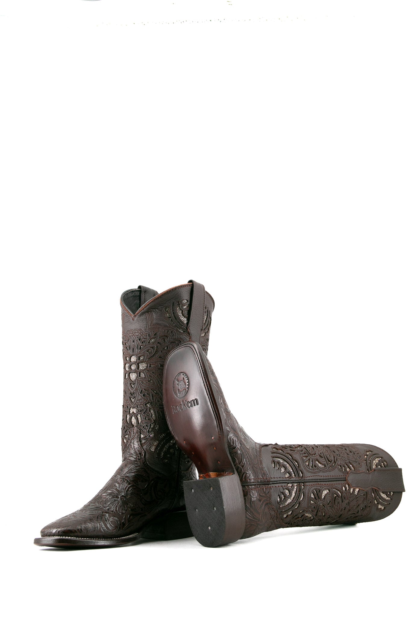 Celine Cincelado Square Toe Cowgirl Boot