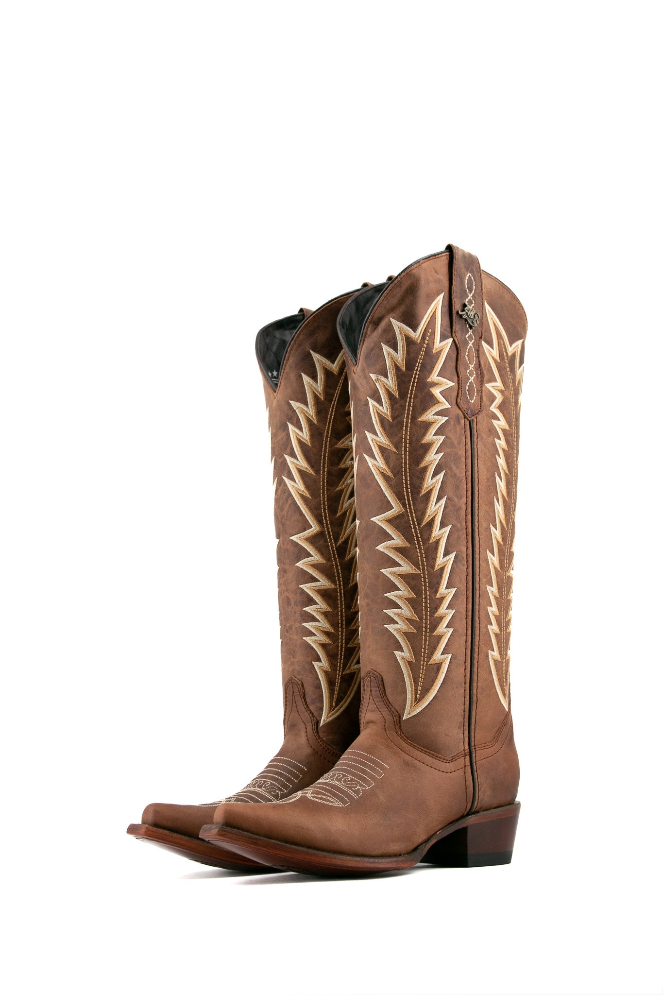 Alexa Brown Tall Snip Toe Cowgirl Boot