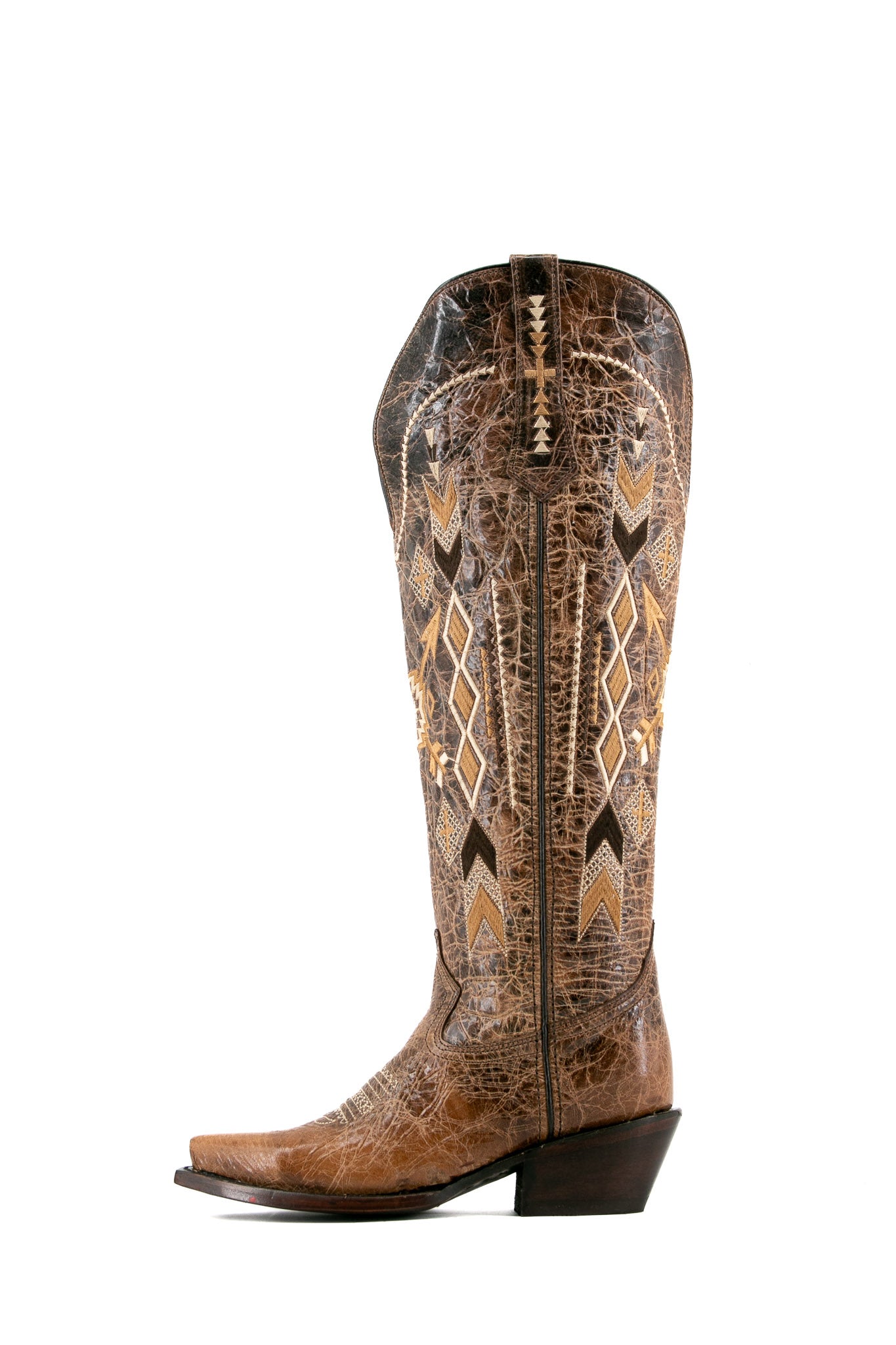 Azteck Edition Wide Calf Friendly Tall Snip Toe Cowgirl Boots