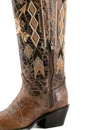 Azteck Edition Wide Calf Friendly Tall Snip Toe Cowgirl Boots