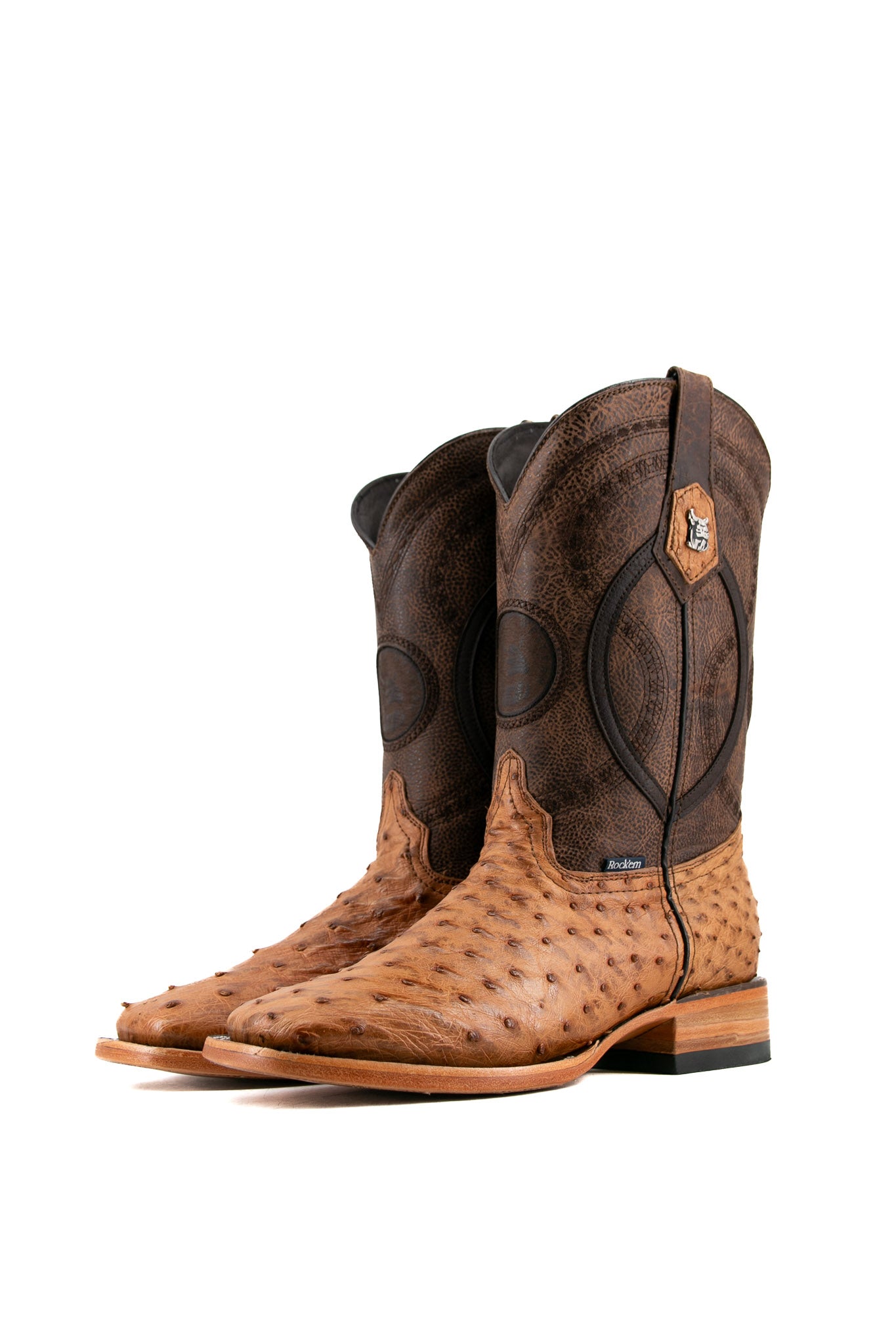 Exotic Ostrich Square Toe Cowboy Boot