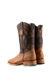 Exotic Ostrich Square Toe Cowboy Boot