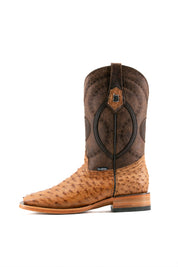 Exotic Ostrich Square Toe Cowboy Boot