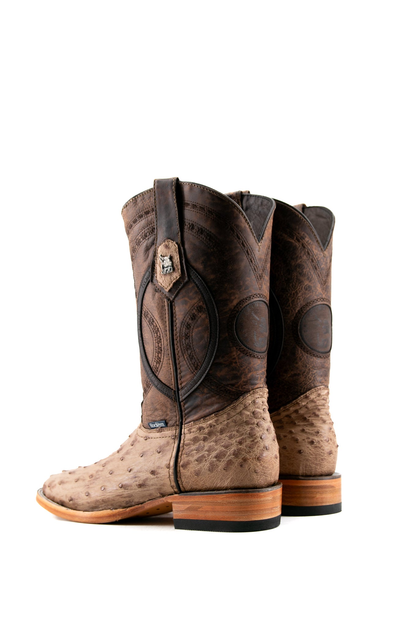 Exotic Ostrich Square Toe Cowboy Boot