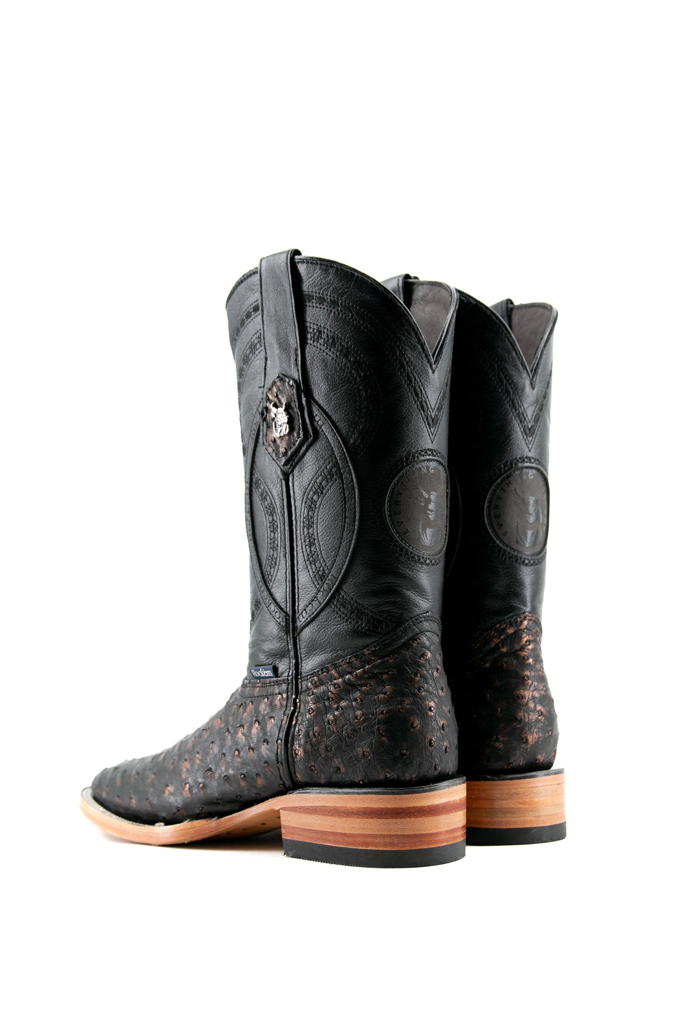 Exotic Ostrich Square Toe Cowboy Boot