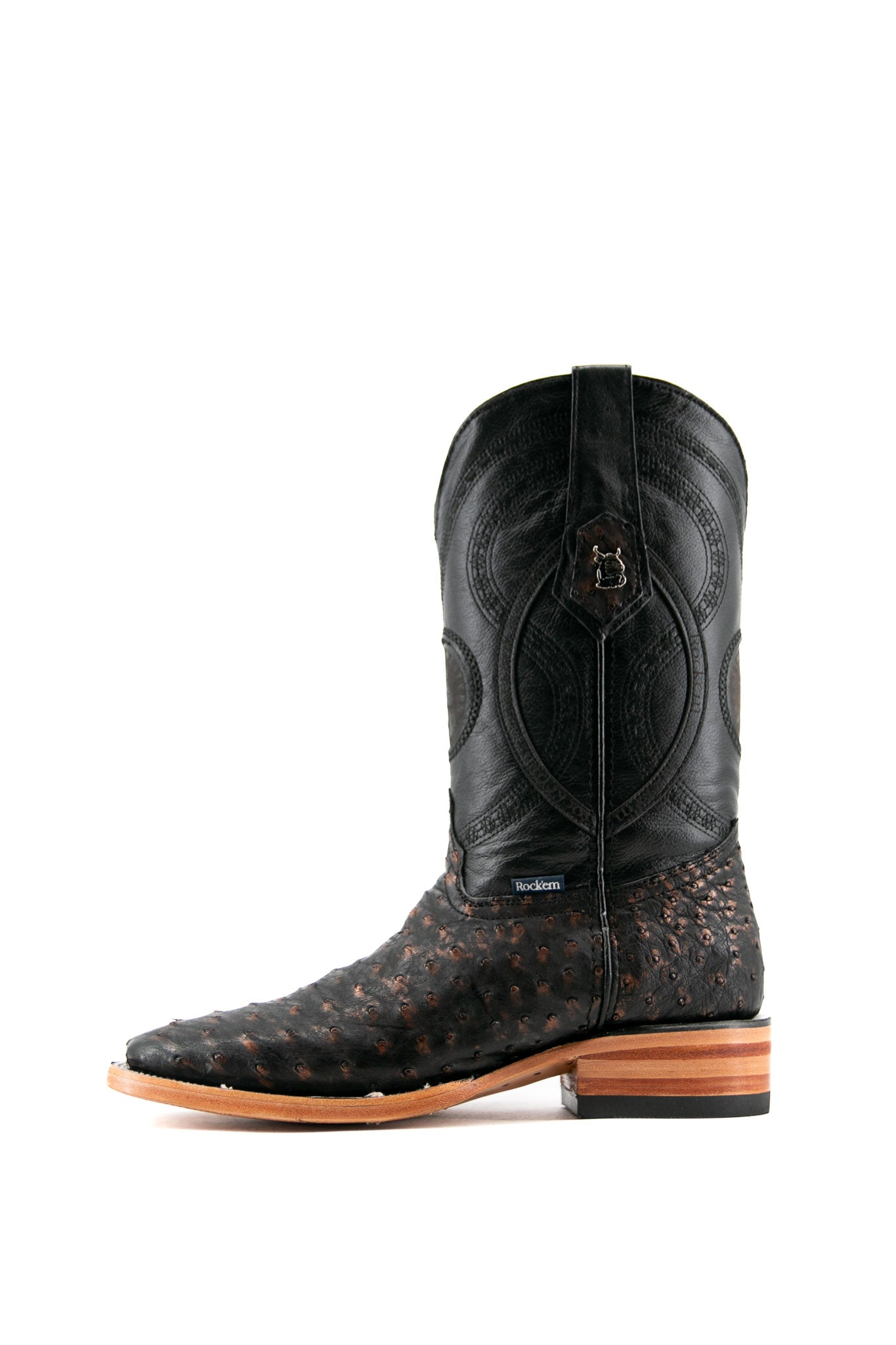 Exotic Ostrich Square Toe Cowboy Boot