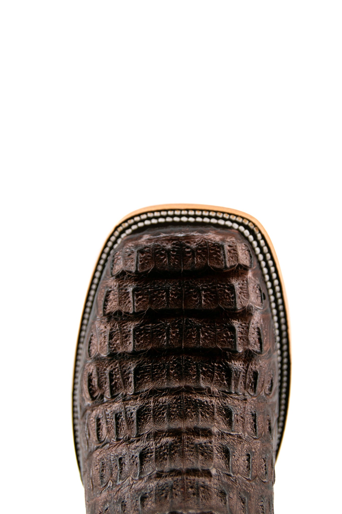 Exotic Caiman Crocodile Square Toe Cowboy Boot