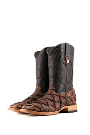 Exotic Fish Square Toe Cowboy Boot