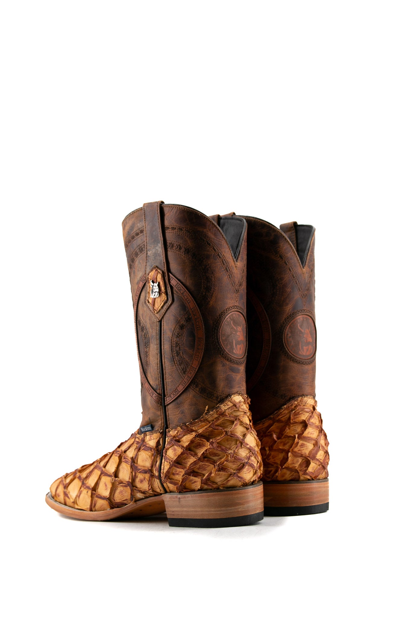 Exotic Fish Square Toe Cowboy Boot