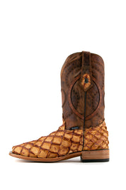 Exotic Fish Square Toe Cowboy Boot