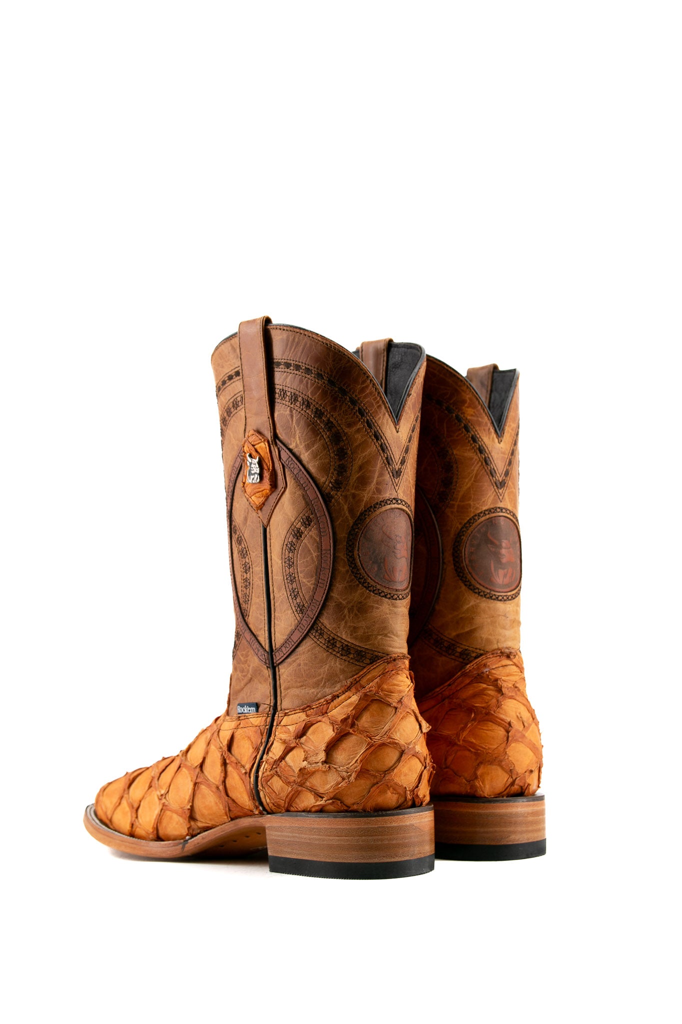 Exotic Fish Square Toe Cowboy Boot