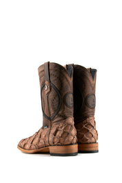 Exotic Fish Square Toe Cowboy Boot