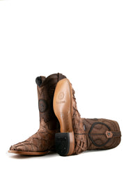 Exotic Fish Square Toe Cowboy Boot