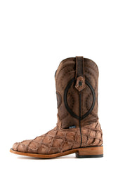 Exotic Fish Square Toe Cowboy Boot