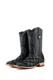 Exotic Fish Square Toe Cowboy Boot