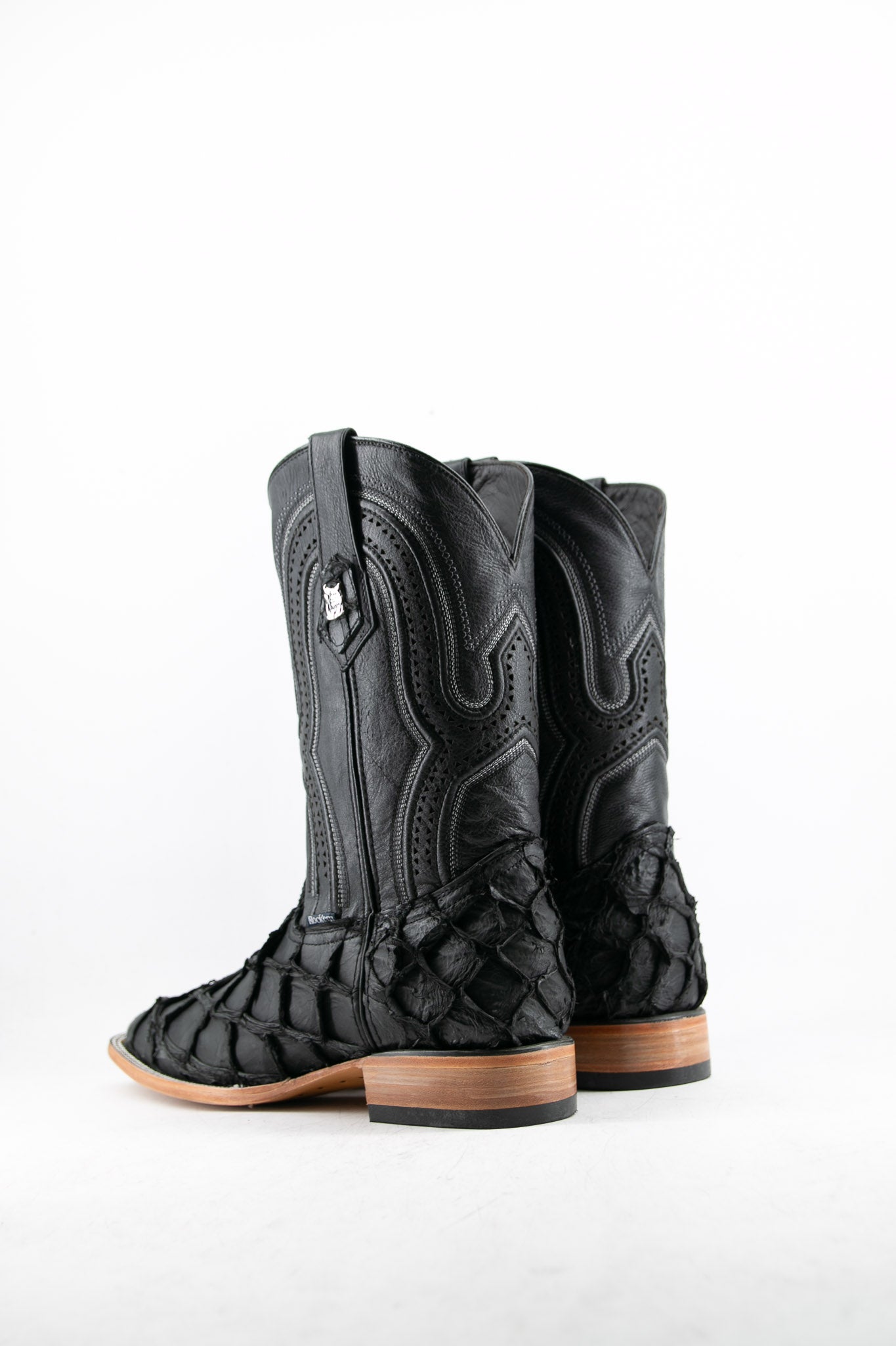 Exotic Fish Square Toe Cowboy Boot