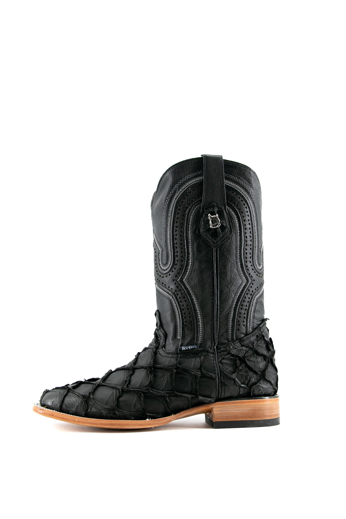 Exotic Fish Square Toe Cowboy Boot