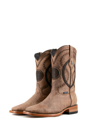 Smooth Ostrich Square Toe Exotic Cowboy Boot