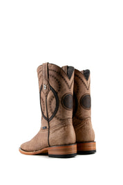 Smooth Ostrich Square Toe Exotic Cowboy Boot