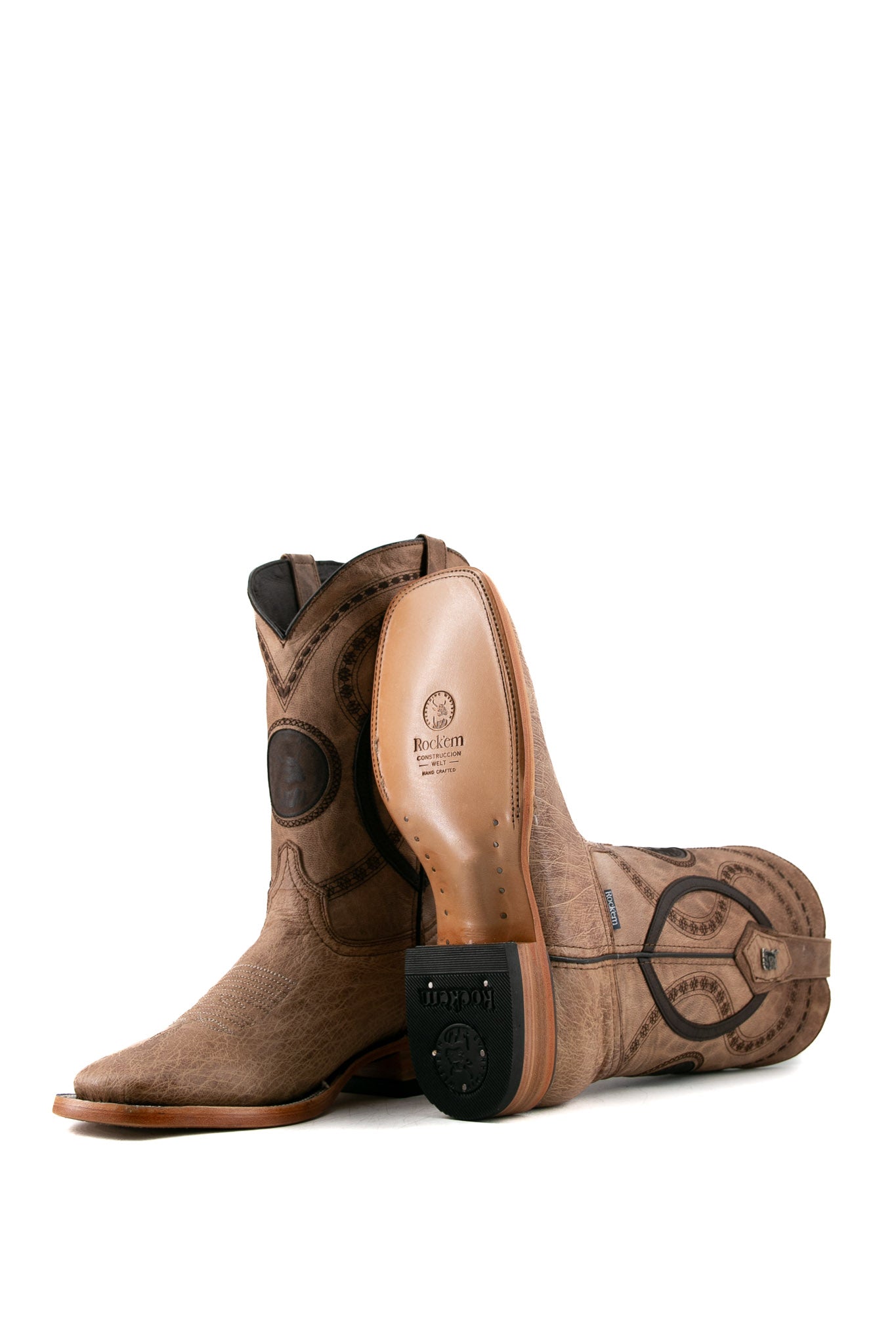 Smooth Ostrich Square Toe Exotic Cowboy Boot