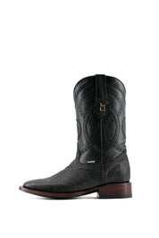 Smooth Ostrich Square Toe Exotic Cowboy Boot