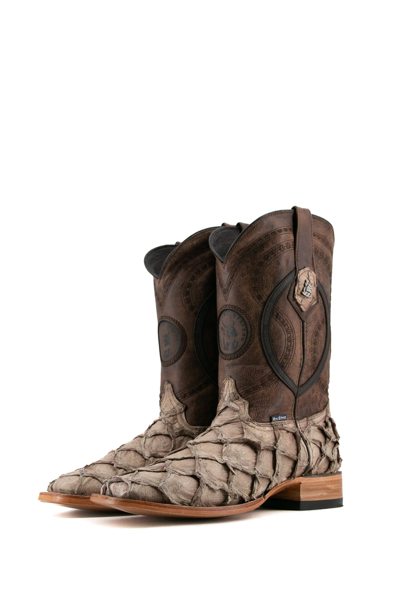 Exotic Fish Square Toe Cowboy Boot