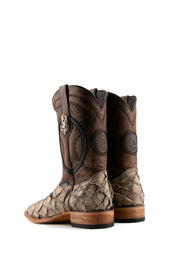 Exotic Fish Square Toe Cowboy Boot