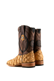 Exotic Fish Square Toe Cowboy Boot