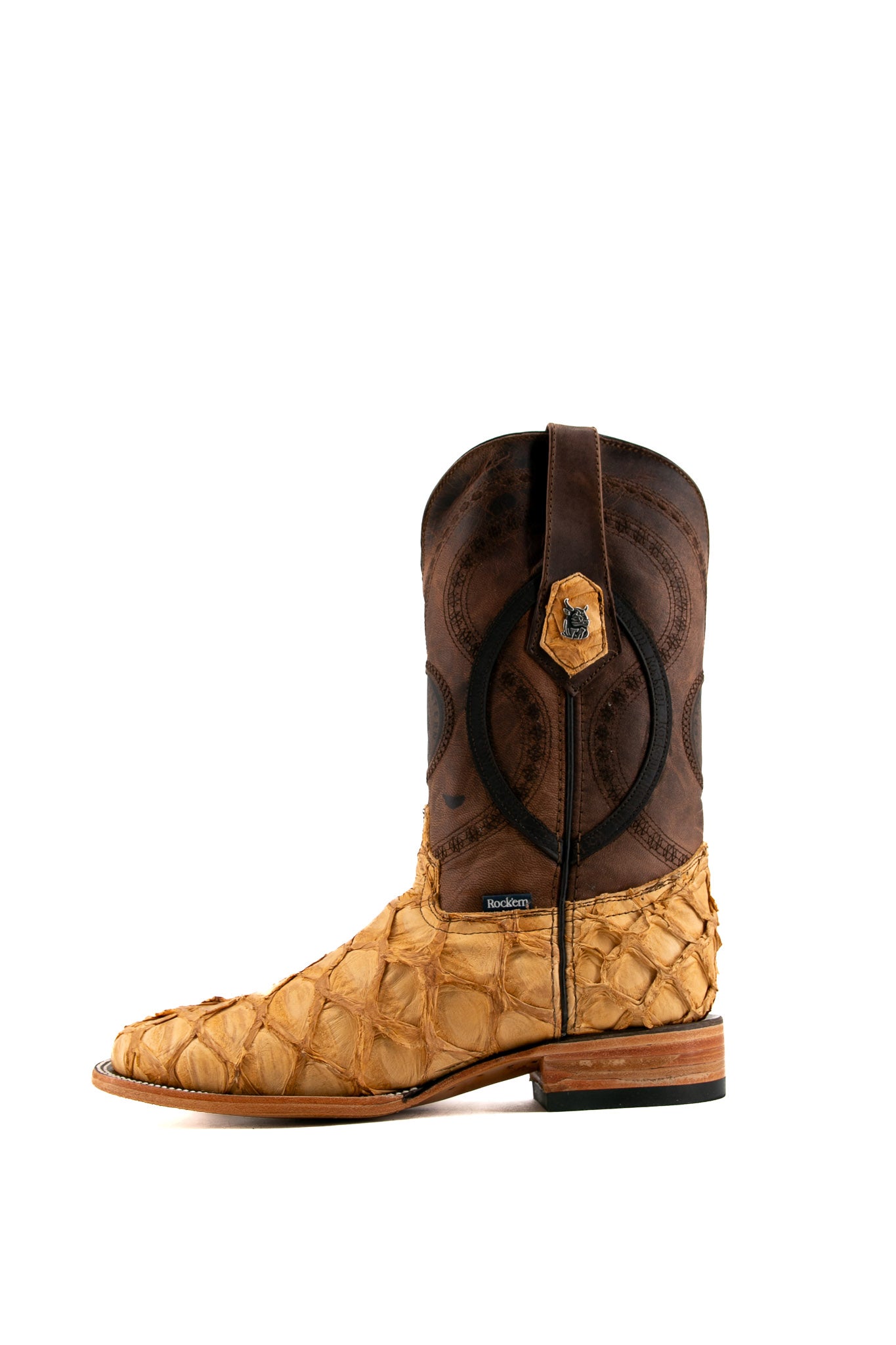 Exotic Fish Square Toe Cowboy Boot