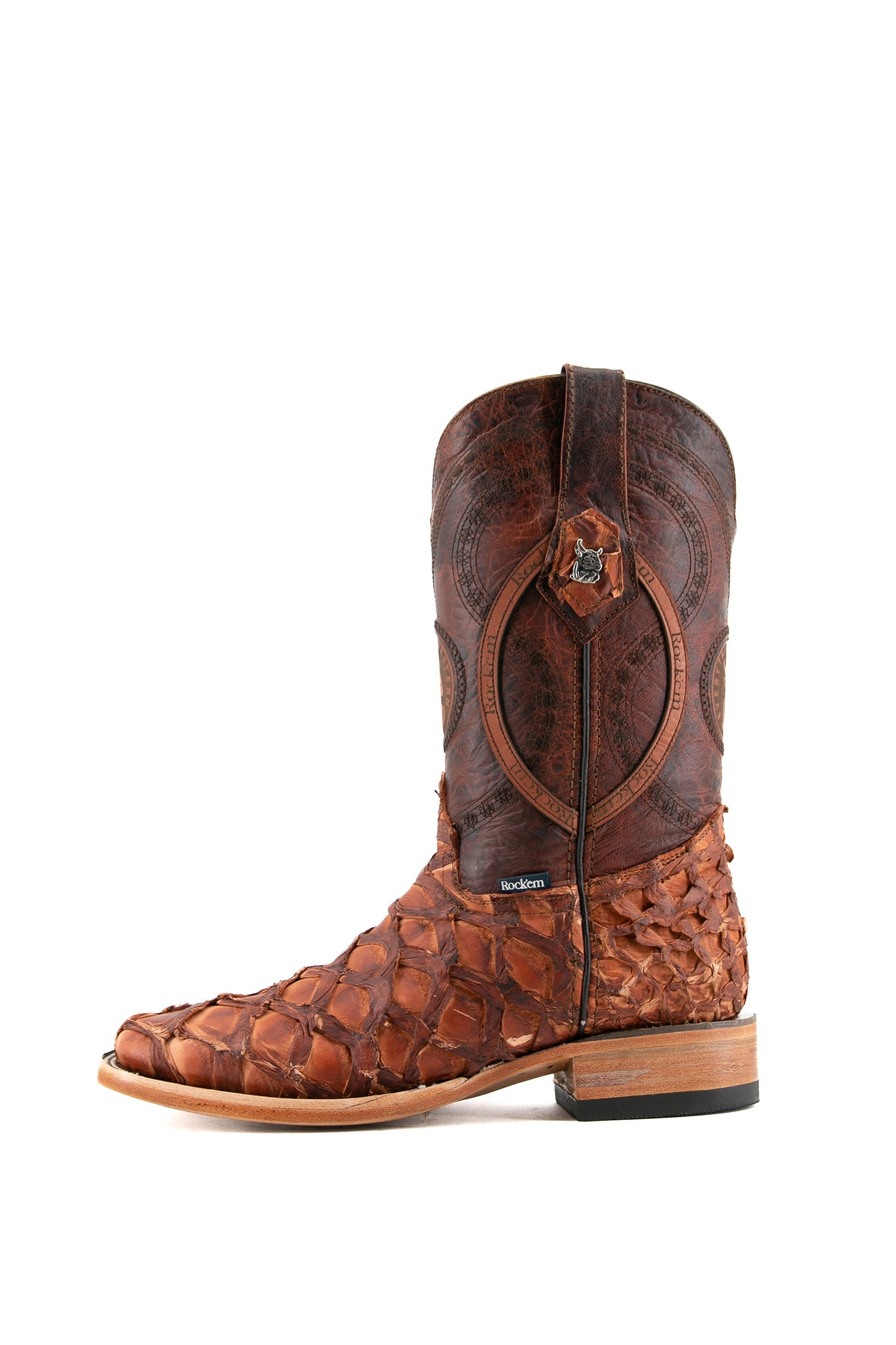 Exotic Fish Square Toe Cowboy Boot