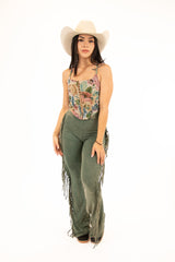 Rhea Side-Fringe Flare Pants